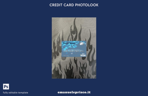 modello frontale photolook con carta visto bancario Australia Hume stile verific